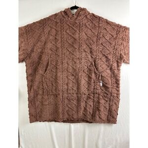 Mizzeo Hoodie Unisex One Size Fuzzy Sherpa Pullover‎ Hoodie Kangaroo Pocket Cozy